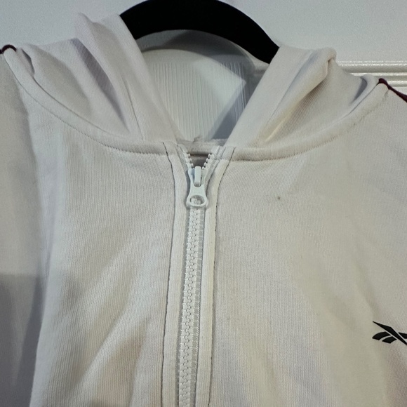 Reebok Cropped Hoodie 3X – White/Maroon/Orange - Picture 3 of 7
